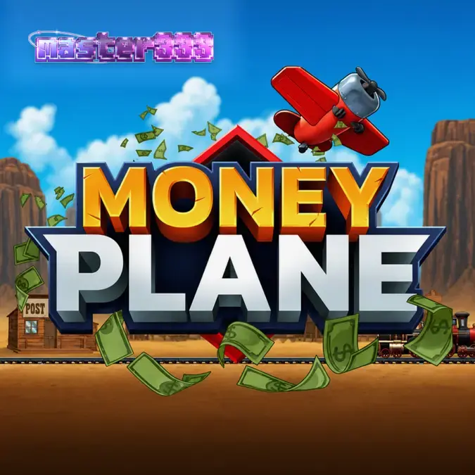 Tampilan antarmuka permainan Money Plane dengan elemen visual pesawat dan pengali.